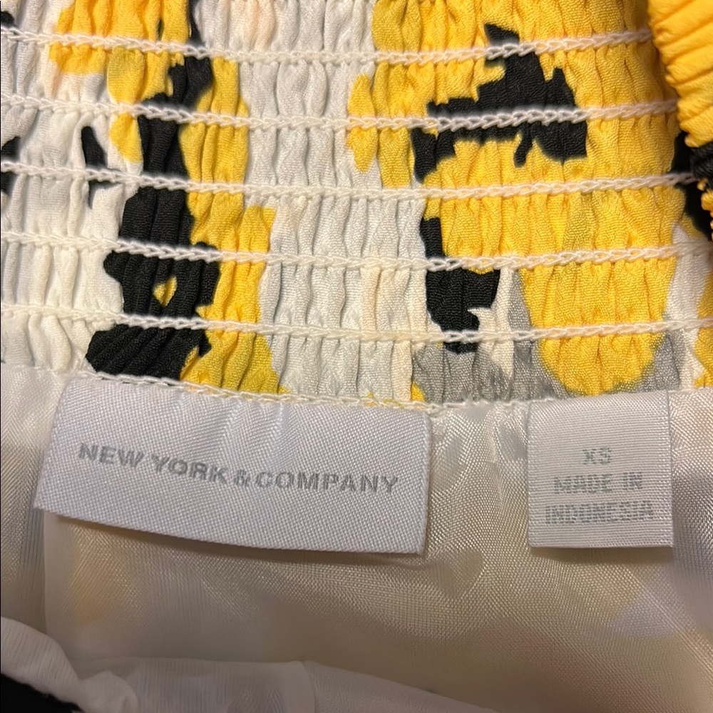 New York & Company Yellow and Black Floral Maxi Skirt - Picture 5 of 13